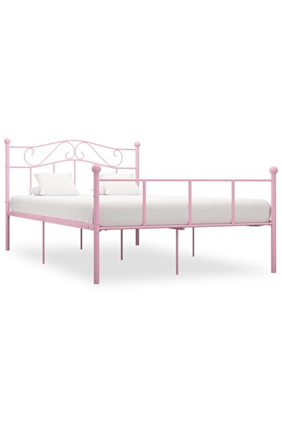 Concept Σκελετός κρεβατιού, ροζ, 160 x 200 εκ., μεταλλικός