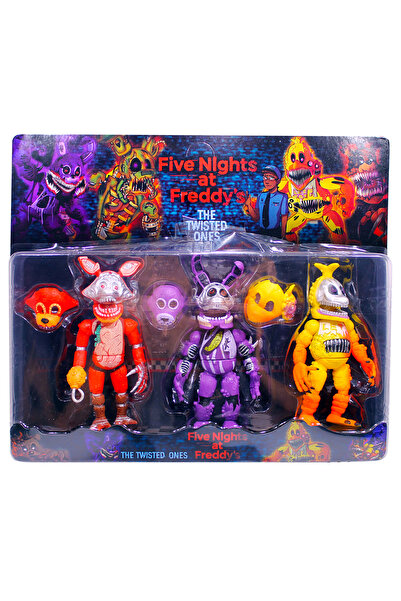 OEM Set of 3 Figures Five Nights at Freddy's, Plastic, Multicolor