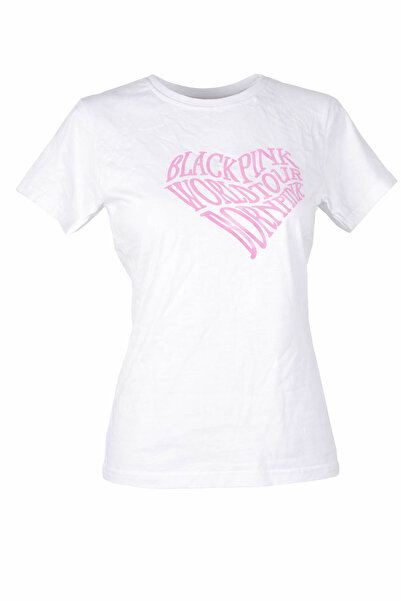 trender Heart Print O-Neck White Women's T-Shirt 26Ydt1000004
