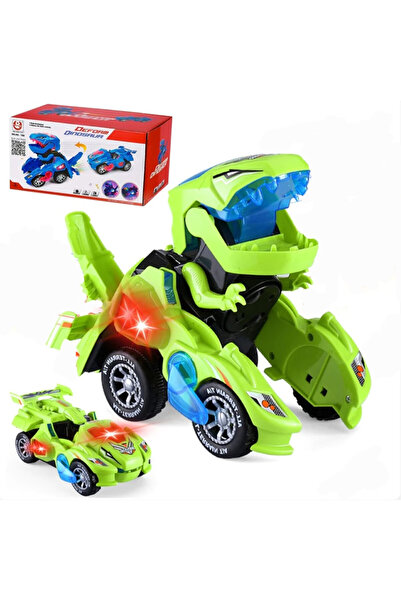 OEM Masina Dino Transformabila Cu Lumini Si Sunete, verde