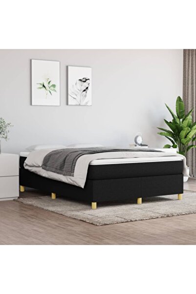 Concept Pat box spring cu saltea, negru, 140x200 cm, textil