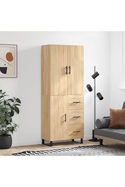 Concept Dulap înalt, stejar sonoma, 69,5x34x180 cm, lemn compozit