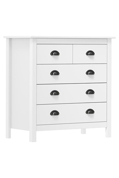 Concept Μπουφές Hill Range, λευκό, 79 x 40 x 80 cm, μασίφ ξύλο πεύκου