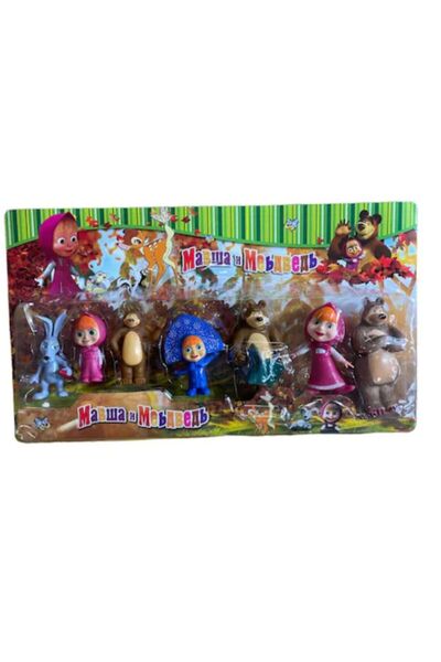 OEM Set 7 figurine Masha, Ursul si prietenii lor, 7 cm, multicolor