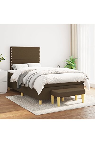 Concept Pat box spring cu saltea, maro închis, 120x200 cm, textil