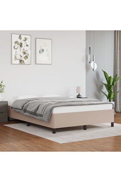 Concept Σκελετός κρεβατιού, καπουτσίνο, 140x190 cm, οικολογικό Δερμάτινο