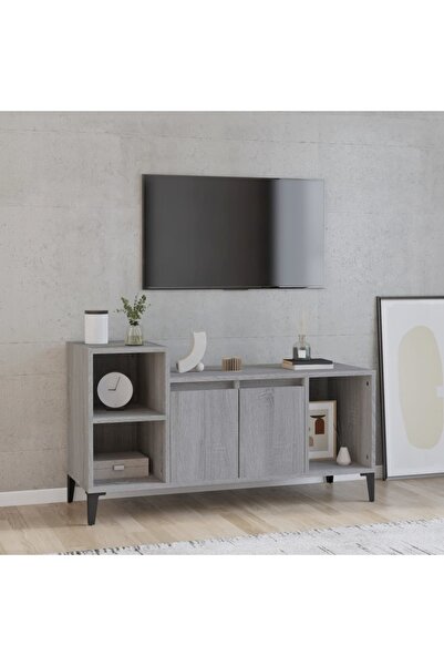 Concept Comodă TV, gri sonoma, 100x35x55 cm, lemn prelucrat