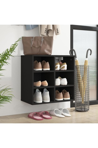 Concept Shoe cabinet, black, 52.5x30x50 cm