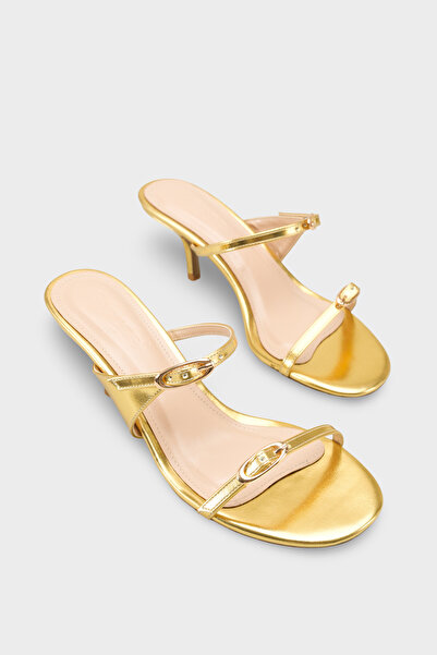 Capone Outfitters Gerda Round Toe Double Buckle Medium Heel Stylish Women's S...