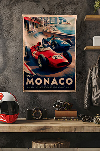 Vagonik F1 Themed Monaco Art Wall Covering Rug Sq Tapestry Formula 1