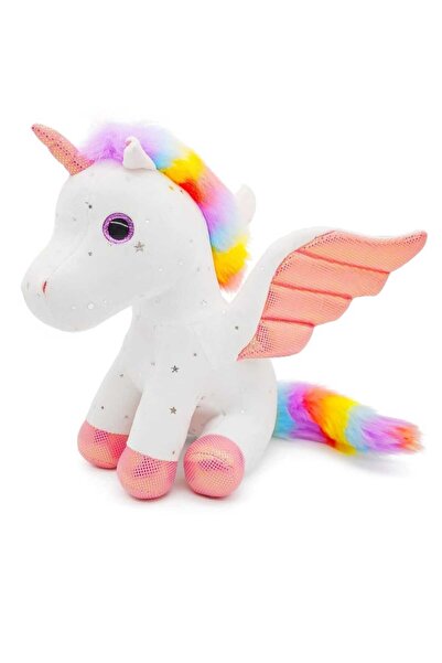 OEM Unicorn with angel wings and rainbow hair, white, 20 cm