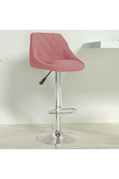 Concept Bar stool, pink, Velvet