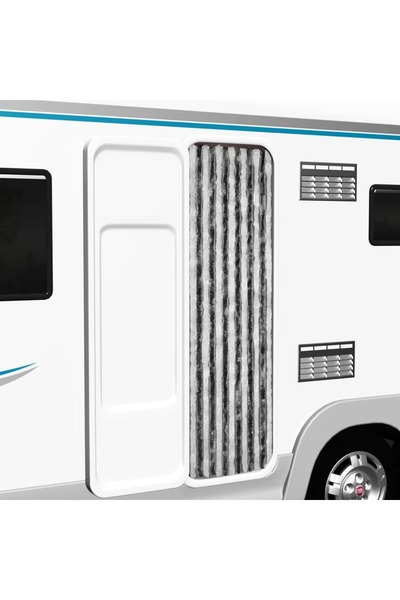 Concept Perdea pentru insecte, gri și alb, 56x185 cm, Chenille