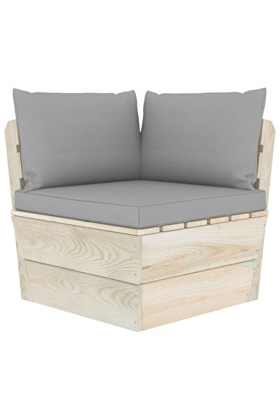 Concept Μαξιλάρια καναπέ από παλέτες, 3 τεμ., γκρι, ύφασμα