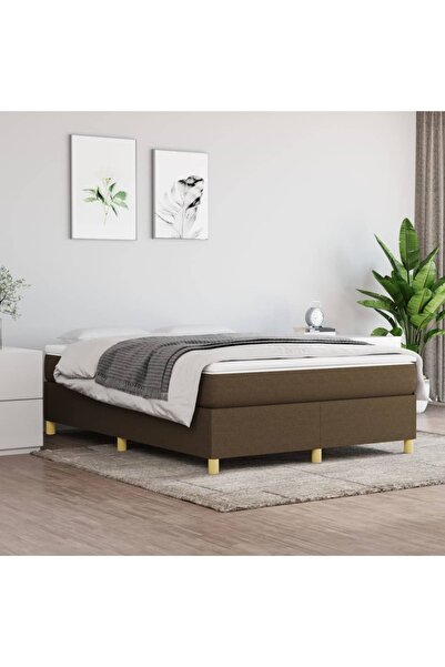 Concept Cadru de pat box spring, maro închis, 140x190 cm, textil