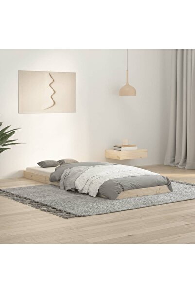 Concept Cadru de pat mic Single 2FT6, 75x190 cm, lemn masiv de pin