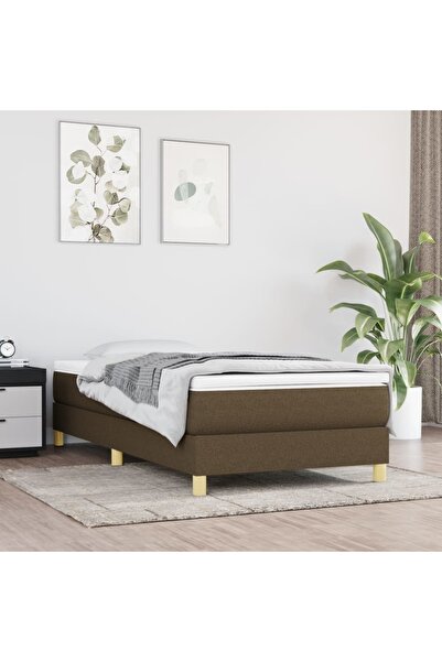 Concept Pat box spring cu saltea, maro închis, 80x200 cm, textil