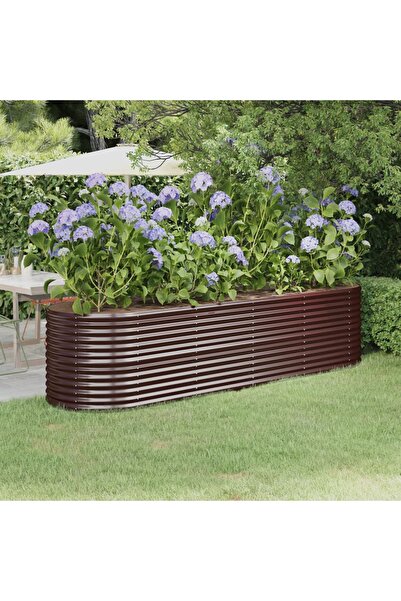 Concept Καφέ γλάστρα κήπου 296x80x68 cm ηλεκτροστατικά βαμμένη από ατσάλι