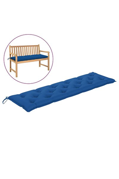 Concept Pernă pentru bancă de grădină, albastru, 180x50x7 cm, textil
