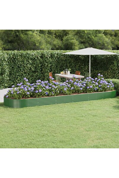 Concept Πράσινη γλάστρα κήπου 523x140x36cm ηλεκτροστατικά βαμμένη από ατσάλι