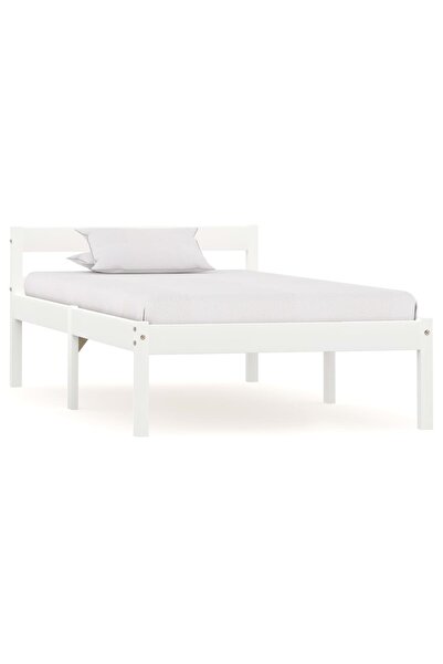 Concept Σκελετός κρεβατιού, λευκό, 90 x 200 εκ., μασίφ ξύλο πεύκου