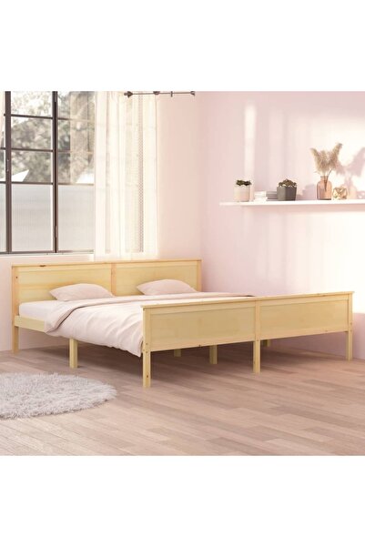 Concept Σκελετός κρεβατιού, 200x200 εκ., μασίφ ξύλο πεύκου