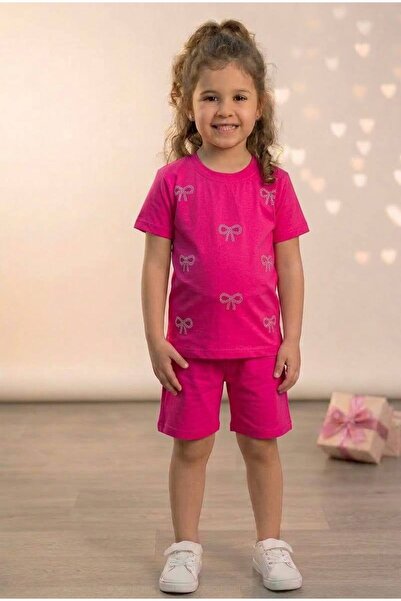 renkli diyar Girl's cotton set with summer shorts