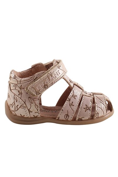 EN FANT Plain Small Flower 21 - Leather Sandals with velcro closure for child...