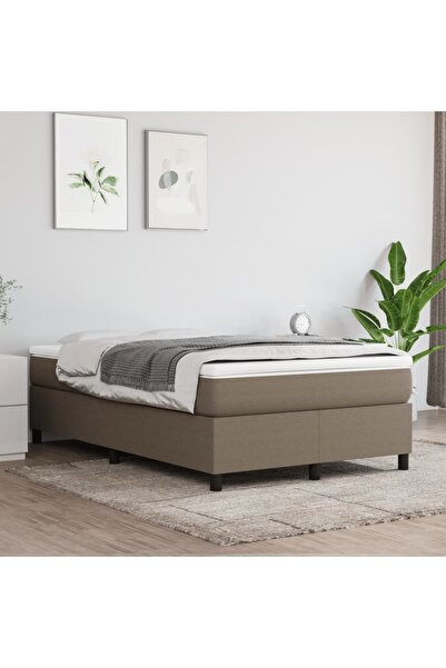 Concept Pat box spring cu saltea, gri taupe, 120x200 cm, textil