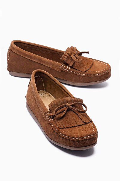 Mubiano حذاء نسائي أصلي جلد سويدي حذاء مسطح مزين بشراشيب حذاء لوفر ألورا تابا