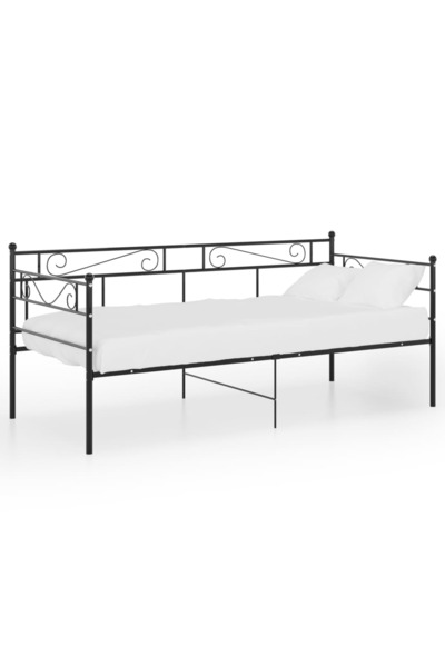 Concept Σκελετός καναπέ-κρεβάτι, μαύρος, 90x200 cm, μεταλλικός