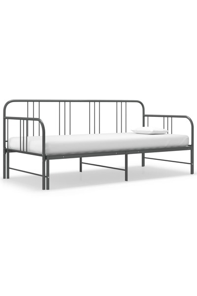 Concept Σκελετός καναπέ-κρεβάτι, γκρι, 90 x 200 εκ., μεταλλικός