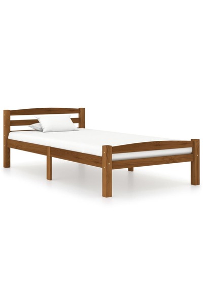 Concept Σκελετός κρεβατιού, μελί καφέ, 100x200 εκ., μασίφ ξύλο πεύκου