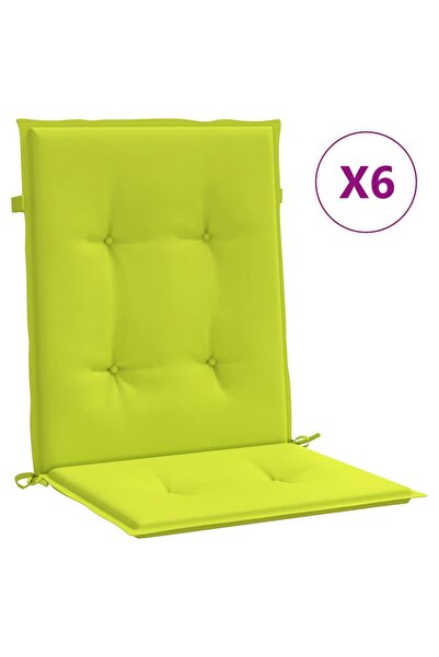 Concept Μαξιλάρια καρέκλας κήπου, 6 τεμ., φωτεινό πράσινο, 100x50x3 εκ.