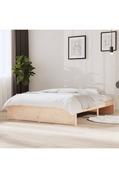 Concept Σκελετός κρεβατιού, 140x200 εκ., μασίφ ξύλο