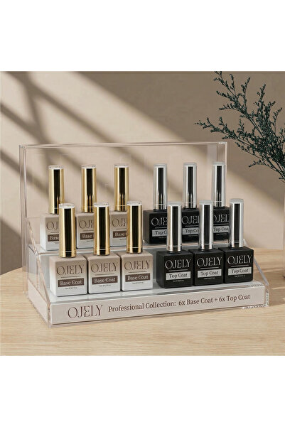 OJELY BASE COAT + TOP COAT 12 Lİ PAKET