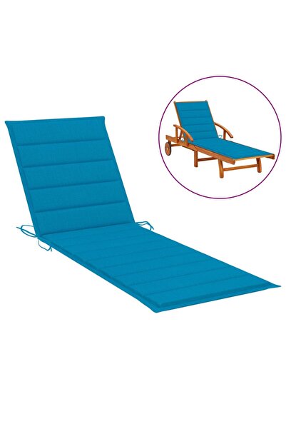 Concept Pernă de șezlong, albastru, 200x50x3 cm, material textil