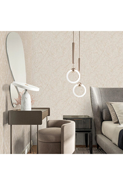 Adawall Düz Desen Duvar Kağıdı | ROCOCO 1406-3/15, Bej, 1.06x15.6m - 16.5m²