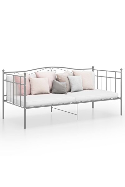 Concept Σκελετός καναπέ-κρεβάτι, γκρι, 90x200 εκ., μεταλλικός