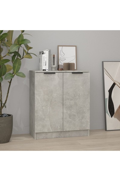 Concept Măsuță de cafea, gri beton, 60x30x70 cm, lemn prelucrat