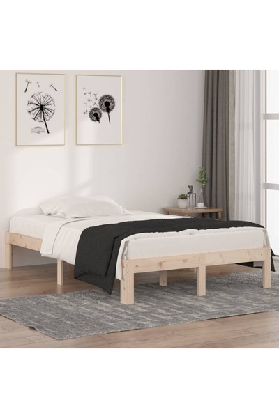 Concept Μικρό σκελετό Διπλό κρεβατιού 4FT, 120x190 cm, μασίφ ξύλο