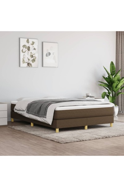 Concept Pat box spring cu saltea, maro închis, 140x200 cm, textil