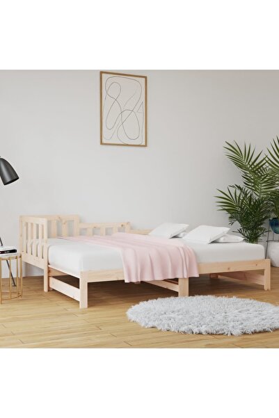 Concept Pat de zi extensibil 2x(90x200) cm lemn masiv de pin