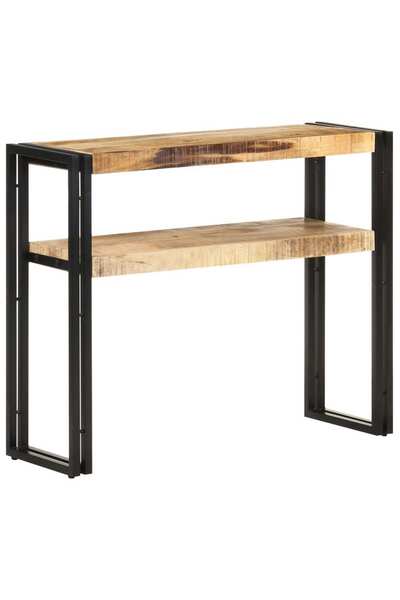 Concept Τραπέζι κονσόλας, 90x30x75 εκ., ακατέργαστο ξύλο μάνγκο