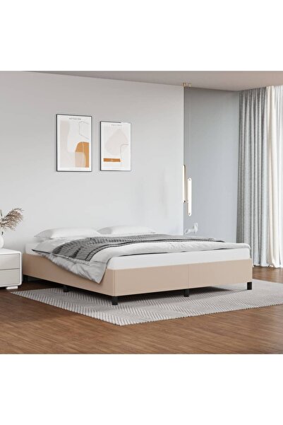 Concept Σκελετός κρεβατιού, καπουτσίνο, 160x200 cm, οικολογικό Δερμάτινο