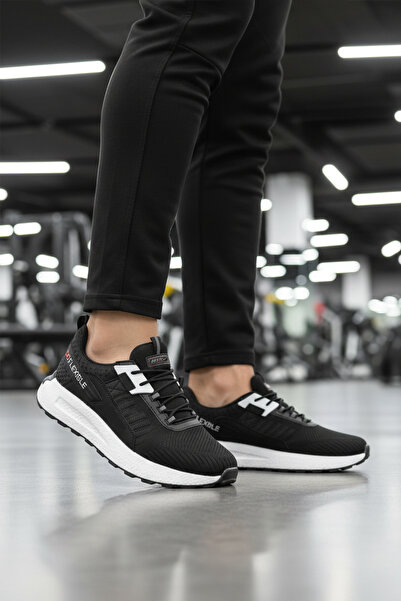 WALKWAY Ανδρικά αθλητικά παπούτσια Bestof Bst-654 M Μαύρο-Λευκό