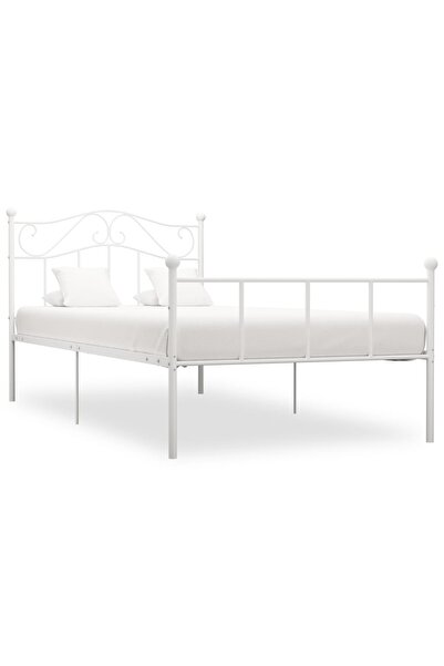 Concept Σκελετός κρεβατιού, λευκό, 100 x 200 εκ., μεταλλικός