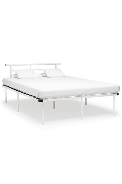 Concept Σκελετός κρεβατιού, λευκό, 140 x 200 εκ., μεταλλικός