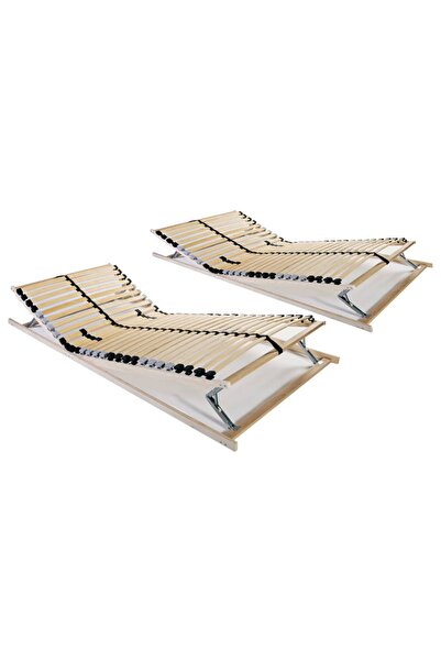 Concept Βάσεις κρεβατιού με τάβλες, 2 τεμ., 70 x 200 cm, με 28 τάβλες, 7 ζώνες