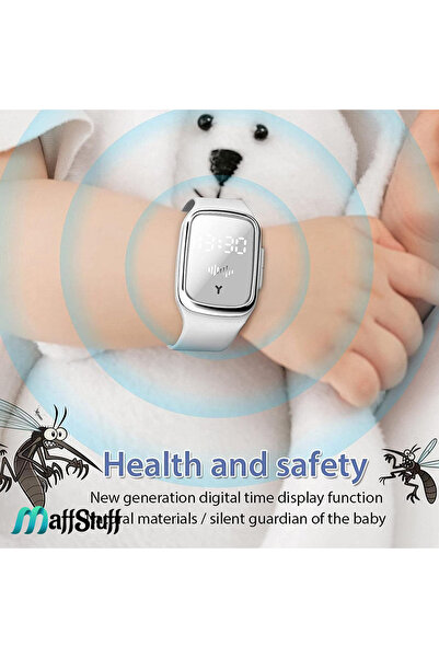 MaffStuff Brățară Anti Țânțari Reglabilă Alb